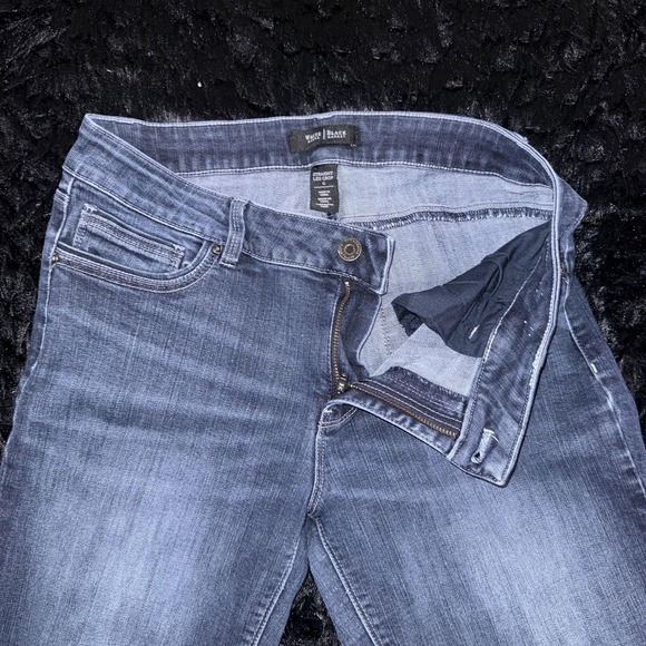 White House Black Market Jeans Womens 6 Blue Straight Leg Crop Mid Rise Denim - Picture 7 of 9
